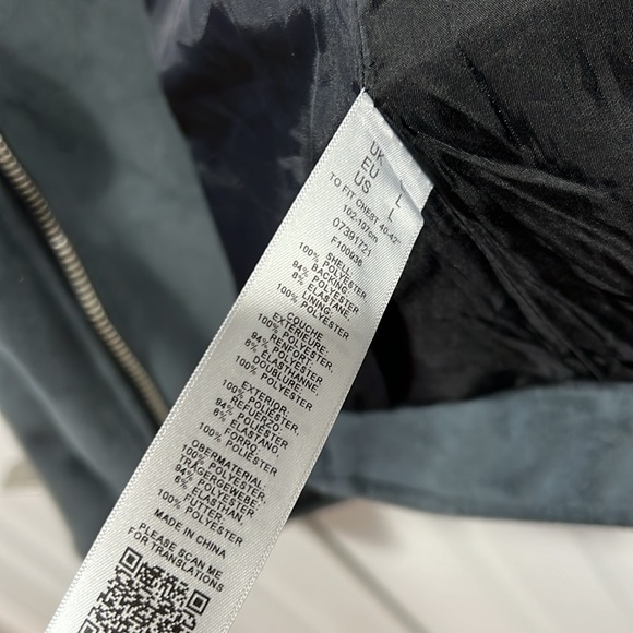 ASOS faux suede leather motor jacket short men’s large gray - Picture 4 of 7